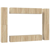 10 Piece TV Cabinet Set Sonoma Oak Engineered Wood 3078980