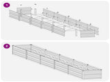 Raised Garden Bed Natural 400 x 40 x 24 cm cold-rolled steel 8006351