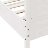Bed Frame without Mattress White 160x200 cm Solid Wood Pine 3216168