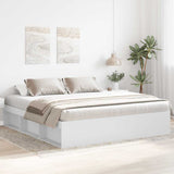 Bed Frame without Mattress White 180x200 cm Super King Super King Size 3203880