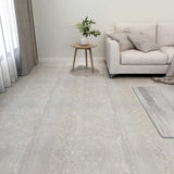 Self-adhesive Flooring Planks 55 pcs PVC 5.11 m Light Grey 324674
