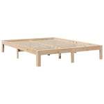 Bookcase Bed without Mattress 140x200 cm Solid Wood Pine 3324382