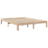 Bookcase Bed without Mattress 140x200 cm Solid Wood Pine 3324382