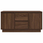 ZNTS TV Cabinet with LED Lights Brown Oak 100x41x50 cm 861415