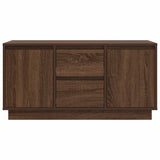 ZNTS TV Cabinet with LED Lights Brown Oak 100x41x50 cm 861415