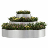 Garden Planter Silver 120 x 120 x 20 cm Stainless Steel 873659