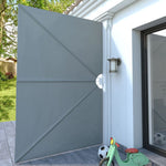 Collapsible Terrace Side Awning Grey 300x200 cm 44565