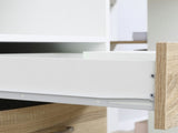 Computer Desk with Drawers and Storage Shelves, Office Desk Writing Table with Printer Stand, Large T3398P377527