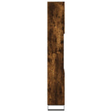 Bathroom Cabinet Smoked Oak 30x30x190 cm Engineered Wood 831545