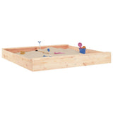 Sandbox with Seats Square Solid Wood Pine 825037