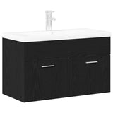 Bathroom Cabinet Black Oak 90 x 38.5 x 46 cm Engineered Wood 3333136