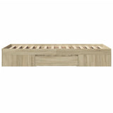 Bed Frame without Mattress Sonoma Oak 90x190 cm Single Engineered Wood 3295522