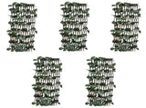 Willow Trellis Fences 5 pcs with Artificial Leaves 180x60 cm 147752