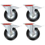ZNTS Swivel Casters with Double Brakes 4 pcs 160 mm 143452