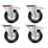 Swivel Casters with Double Brakes 4 pcs 160 mm 143452