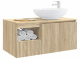Bathroom Furniture Set 2 pcs Sonoma Oak Engineered Wood 3404086