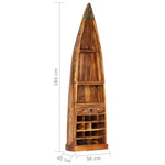 ZNTS Wine Rack 50x40x180 cm Solid Reclaimed Wood 247879