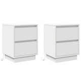Bedside Cabinet 2 pcs White 39 x 34.5 x 50 cm Engineered wood 869611