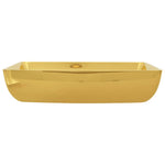 Wash Basin 71x38x13.5 cm Ceramic Gold 143480