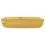 Wash Basin 71x38x13.5 cm Ceramic Gold 143480