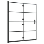 ZNTS Folding Shower Enclosure ESG 120x140 cm Black 150745