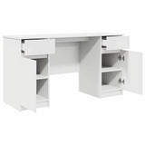 Desk with Drawer White 140 x 49 x 76 cm Engineered wood 3328507