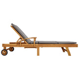 Sun Lounger 100% Polyester Solid-Teak 42032674