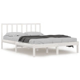 Bed Frame without Mattress White Solid Wood Pine 140x200 cm 3105072