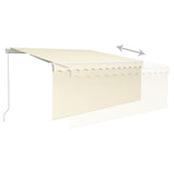 Manual Retractable Awning with Blind&LED 3.5x2.5m Cream 3069282