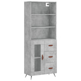 Highboard Concrete Grey 69.5x34x180 cm Engineered Wood 3189481