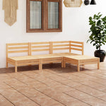 ZNTS 4 Piece Garden Lounge Set Solid Pinewood 3082627