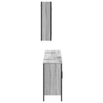 ZNTS 3 Piece Bathroom Cabinet Set Grey Sonoma Engineered Wood 3214733