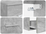 Bathroom Cabinet Set 3 pcs Concrete Grey 49.5 x 35 x 63 cm 3405798