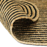 Area Rugs Natural and Black 205 x 305 cm Jute 42010770