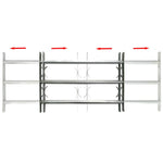 Adjustable Security Grille for Windows with 3 Crossbars 1000-1500 mm 141384