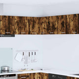 Hanging Cabinet Smoked Oak and White 57 x 57 x 40 cm 884190
