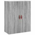 Highboard Grey Sonoma 69.5x34x180 cm Engineered Wood 3195881