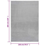Shaggy Rug Grey 240x305 cm Polyester 353828