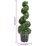 ZNTS Artificial Boxwood Spiral Plant with Pot Green 100 cm 336505