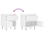 ZNTS Bedside Cabinets 2 pcs White 40x35x50 cm Engineered Wood 830669