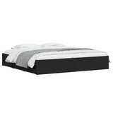 Bed Frame with Drawers without Mattress Black 160x200 cm 3207260