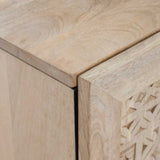 Sideboard Bleached White 40 x 33 x 75 cm Solid Mango Wood 4018140