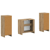 2 Piece Bathroom Cabinet Set UTRECHT Artisan Oak 3418061