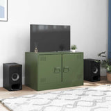 TV Cabinet Olive Green 67x39x44 cm Steel 841639
