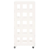 Log Holder with Wheels White 40x49x110 cm Solid Wood Pine 832328