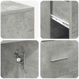 Corner Desk with Drawer Concrete Grey 102 x 88 x 75 cm 3337276