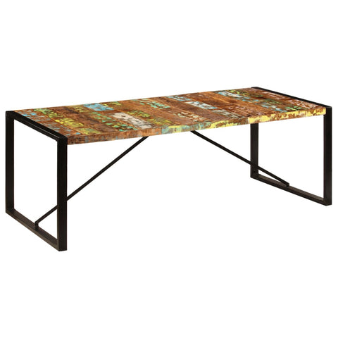 Dining Table 220x100x75 cm Solid Reclaimed Wood 247409