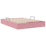 Storage Bed with Mattress with Storage Pink 140 x 200 cm Velvet 3370105