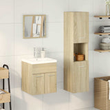 4 Piece Bathroom Furniture Set Sonoma Oak Engineered Wood 3325004