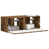 TV Wall Cabinet Wall-mounted 2 pcs Smoked Oak 39 x 31 x 29.5 cm 892180